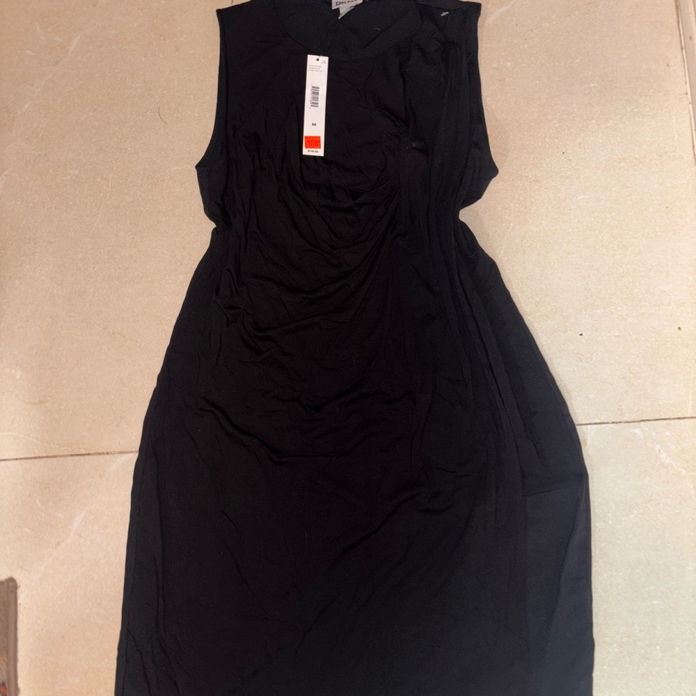 DKNY Elegant Black Midi Dress